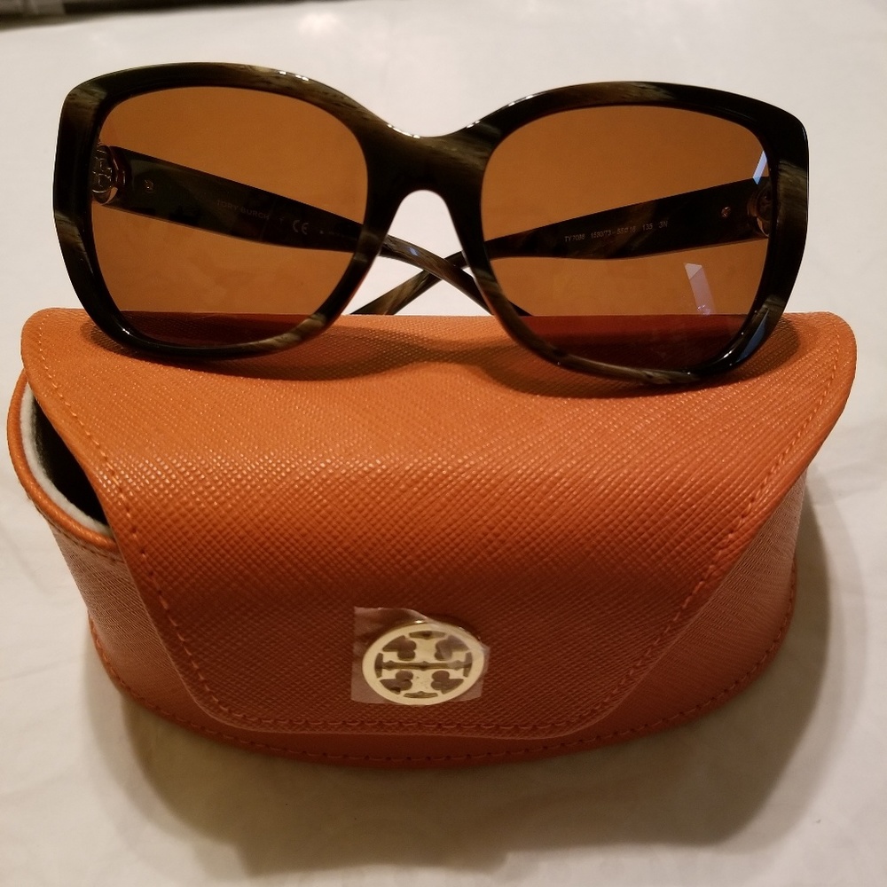 Tory Burch sun glasses with case